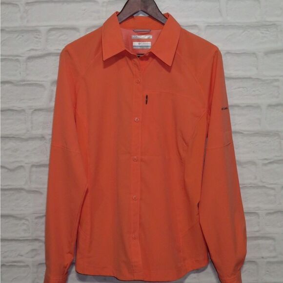 Salmon colour Columbia casual down button - Picture 2 of 5